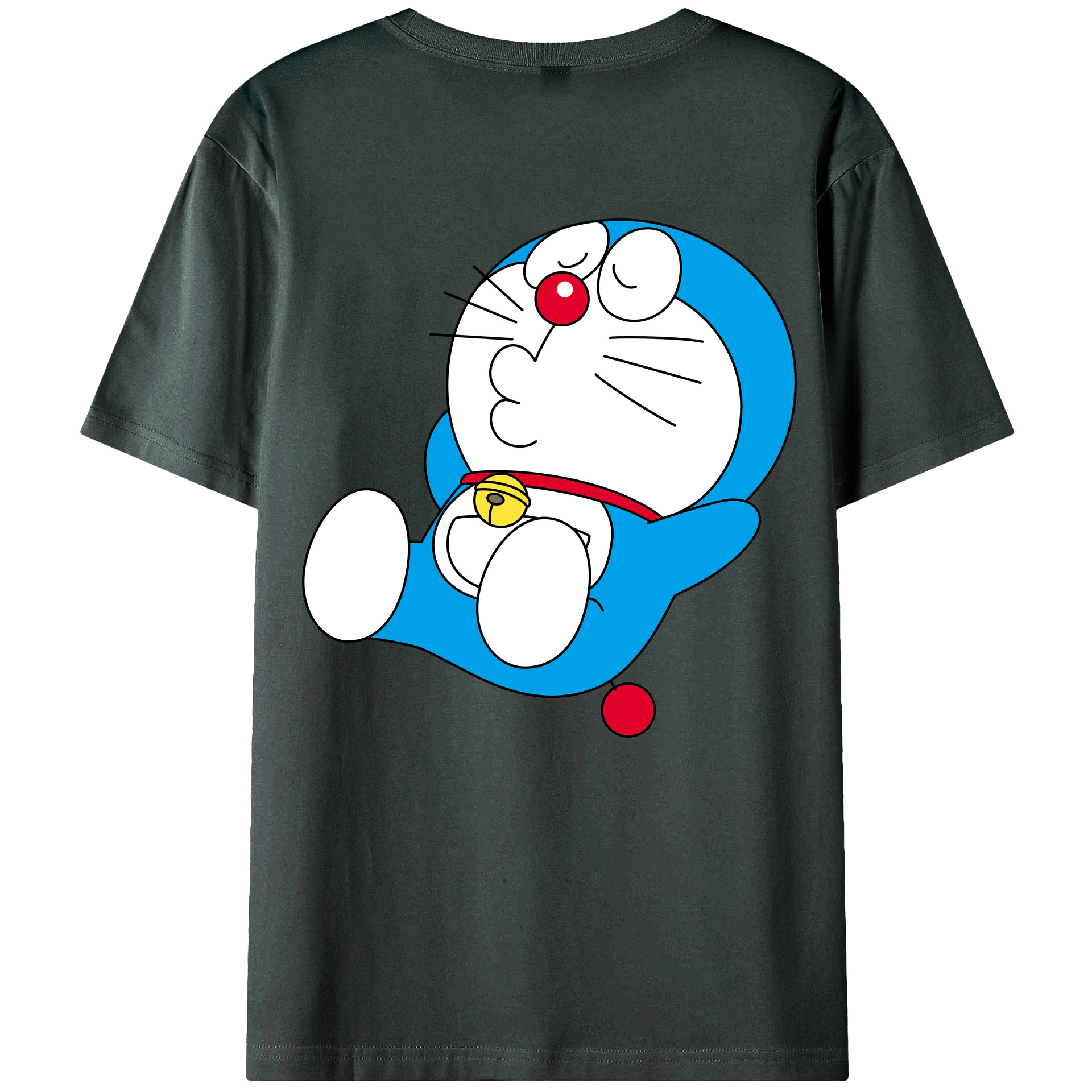（画像用） ドラえもん Doraemon 綿100％ メンズ半袖Tシャツ（バックプリント） 通気性